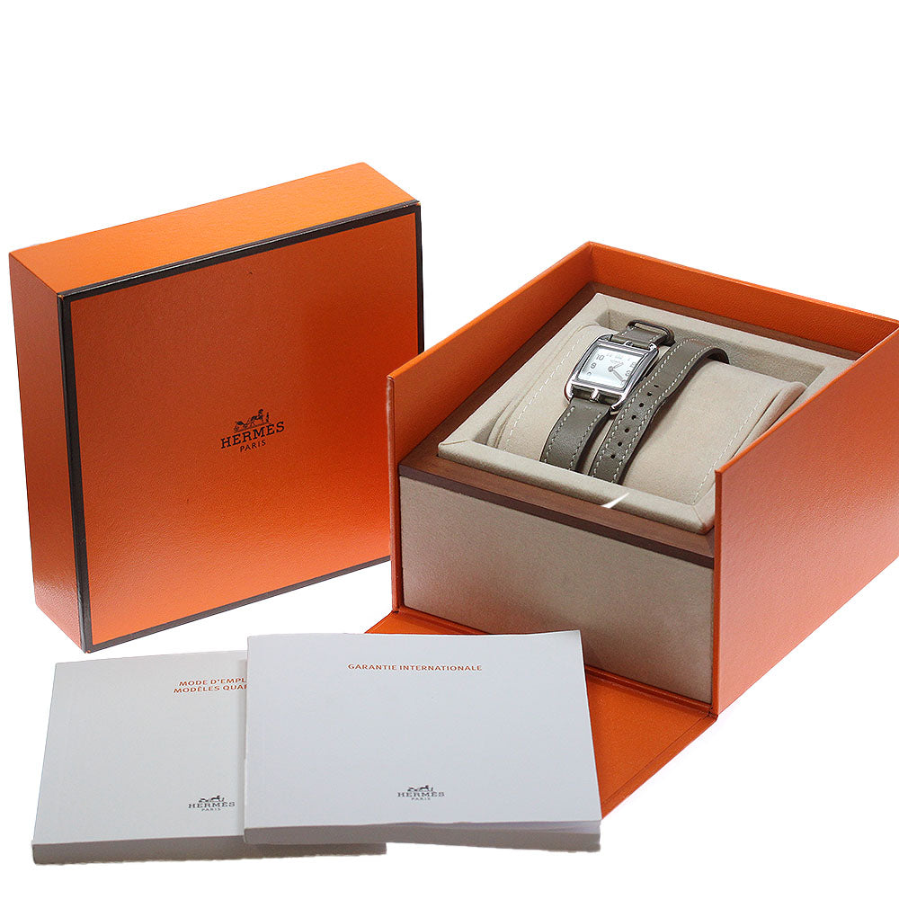 HERMES Cape Cod CC1.210a Double Tour Silver Dial Quartz Ladies Watch_945645