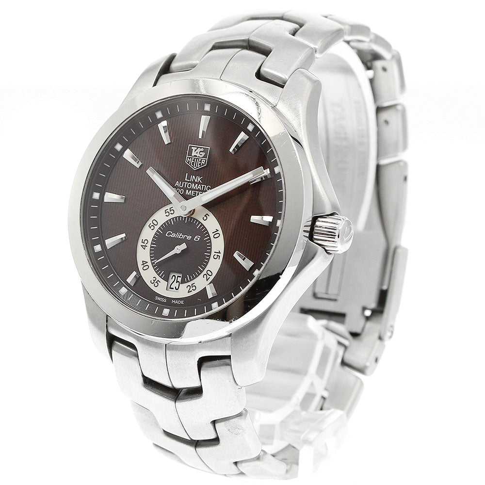 TAG HEUER Link Caliber 6 WJF211C Date Brown Dial Automatic Men's Watch_945650