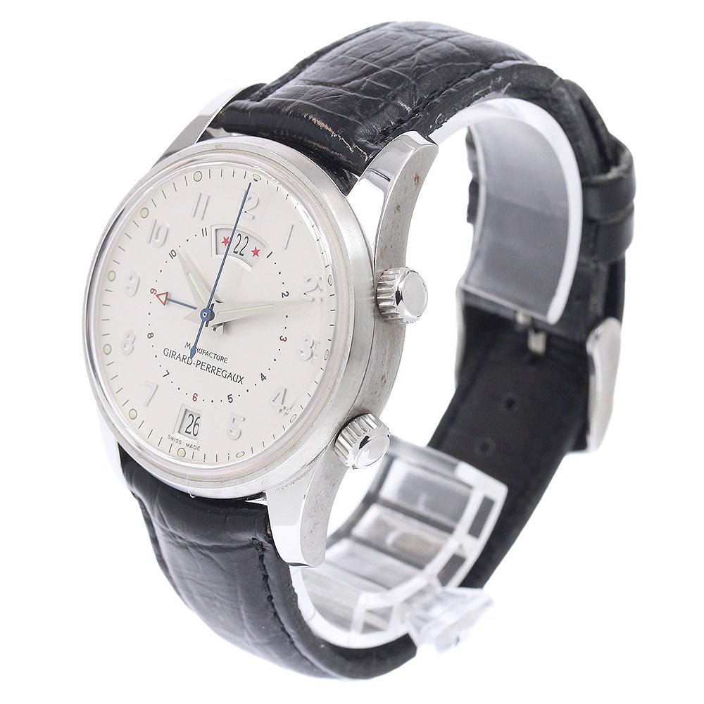 GIRARD PERREGAUX Traveler II 4940 GMT date Silver Dial Automatic Men's_945661