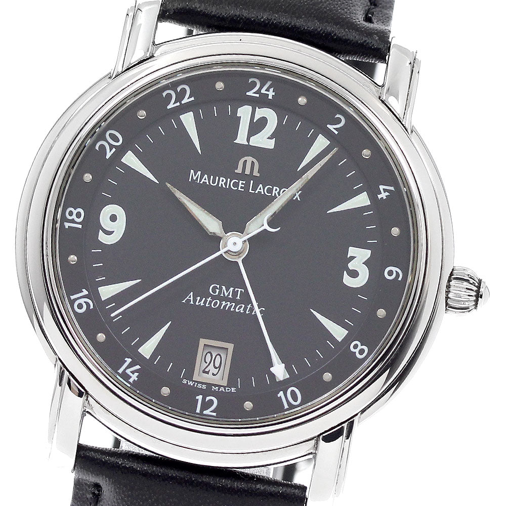 MAURICE LACROIX Pontos 10818 GMT Date Black Dial Automatic Men's Watch_945662