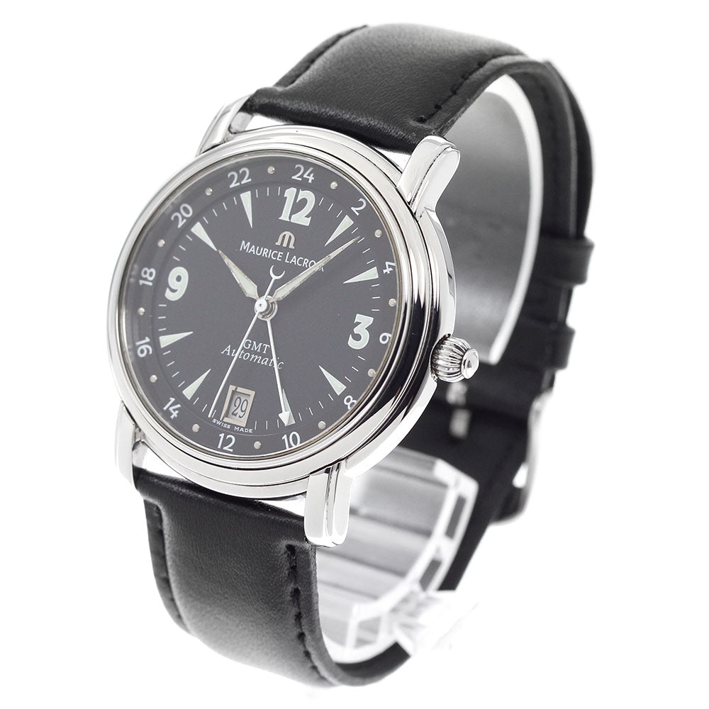 MAURICE LACROIX Pontos 10818 GMT Date Black Dial Automatic Men's Watch_945662