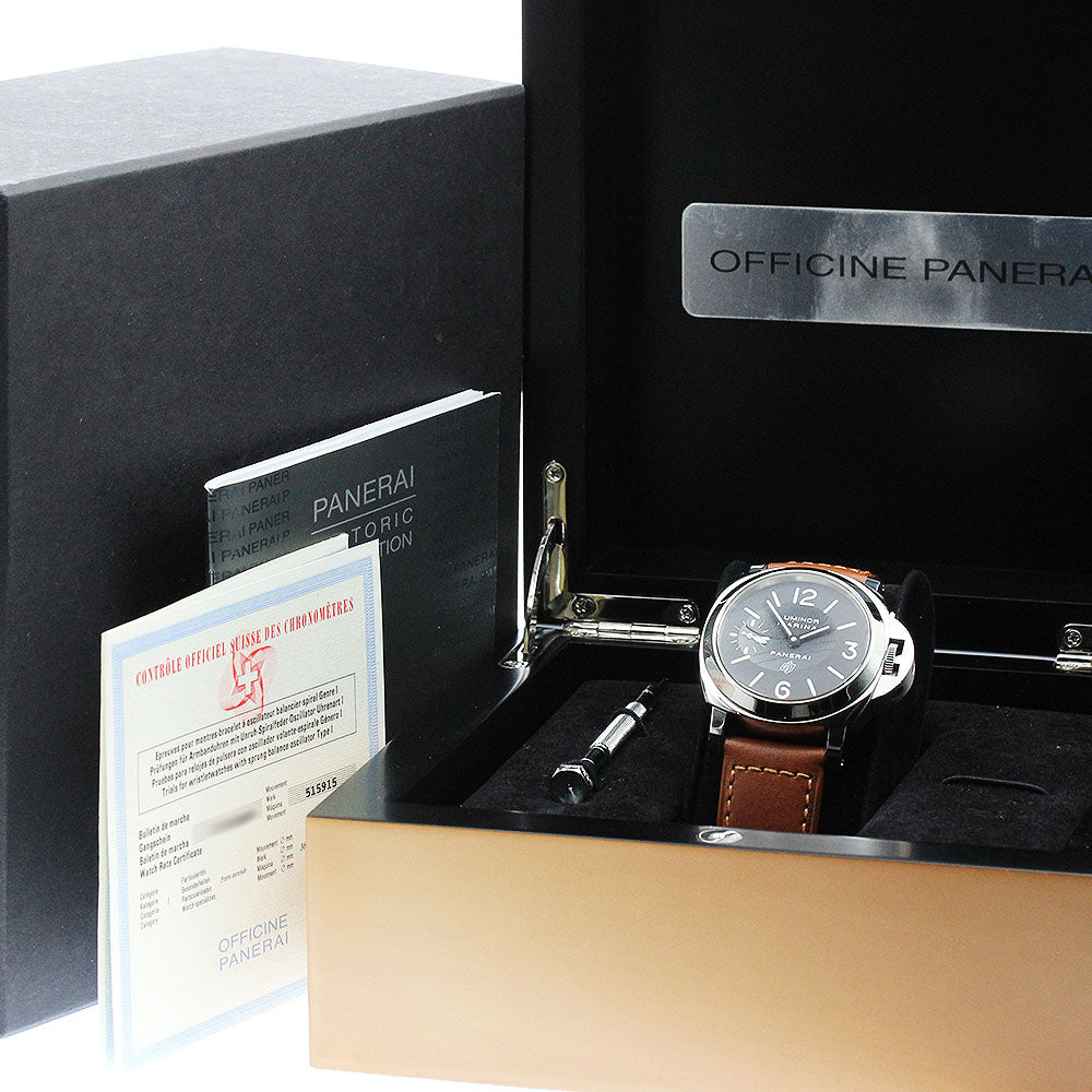 PANERAI Luminor Marina Logo PAM00005 black Dial Hand Winding Men's Watch_945687