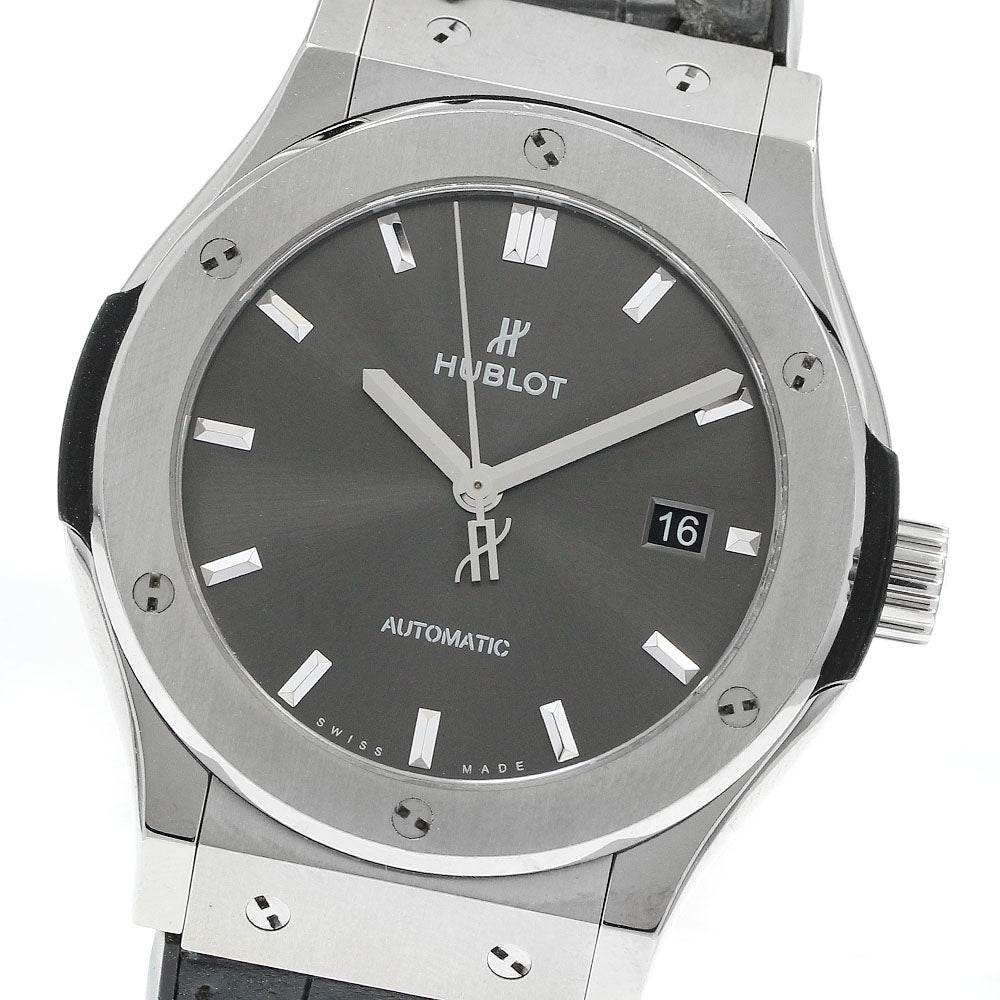 HUBLOT classic fusion titanium racing gray 542.NX.7071.LR Date gray Dial Automatic Men's Watch_945761