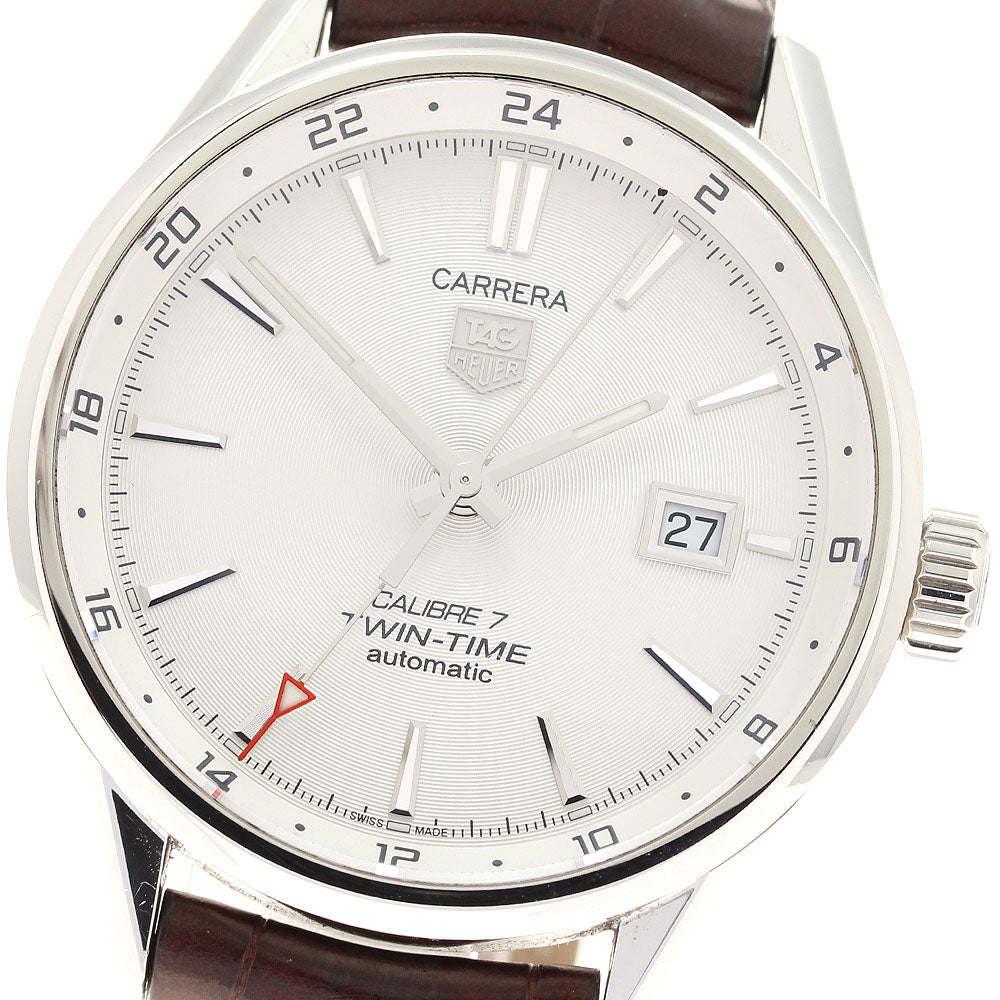 TAG HEUER Carrera WAR2011-1 Caliber 7 Twin Time Silver Dial Automatic Men's Watch_945767