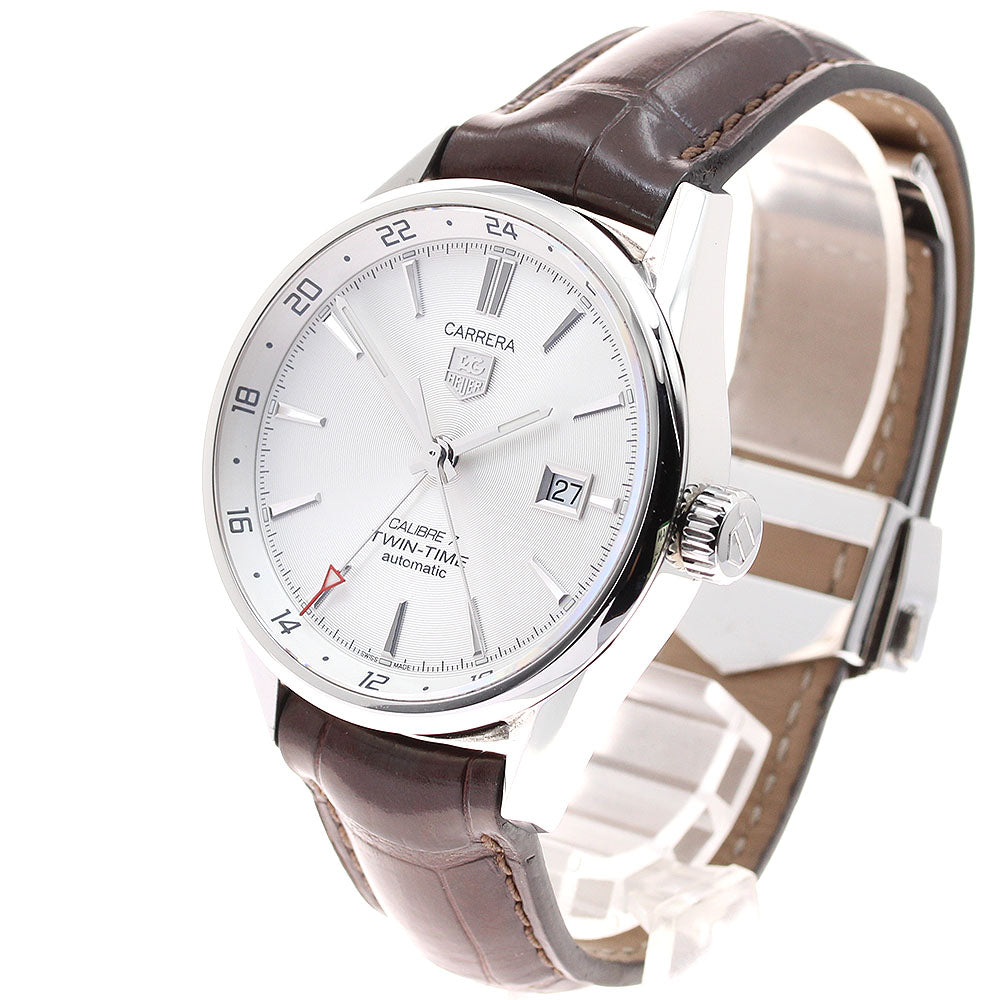 TAG HEUER Carrera WAR2011-1 Caliber 7 Twin Time Silver Dial Automatic Men's Watch_945767