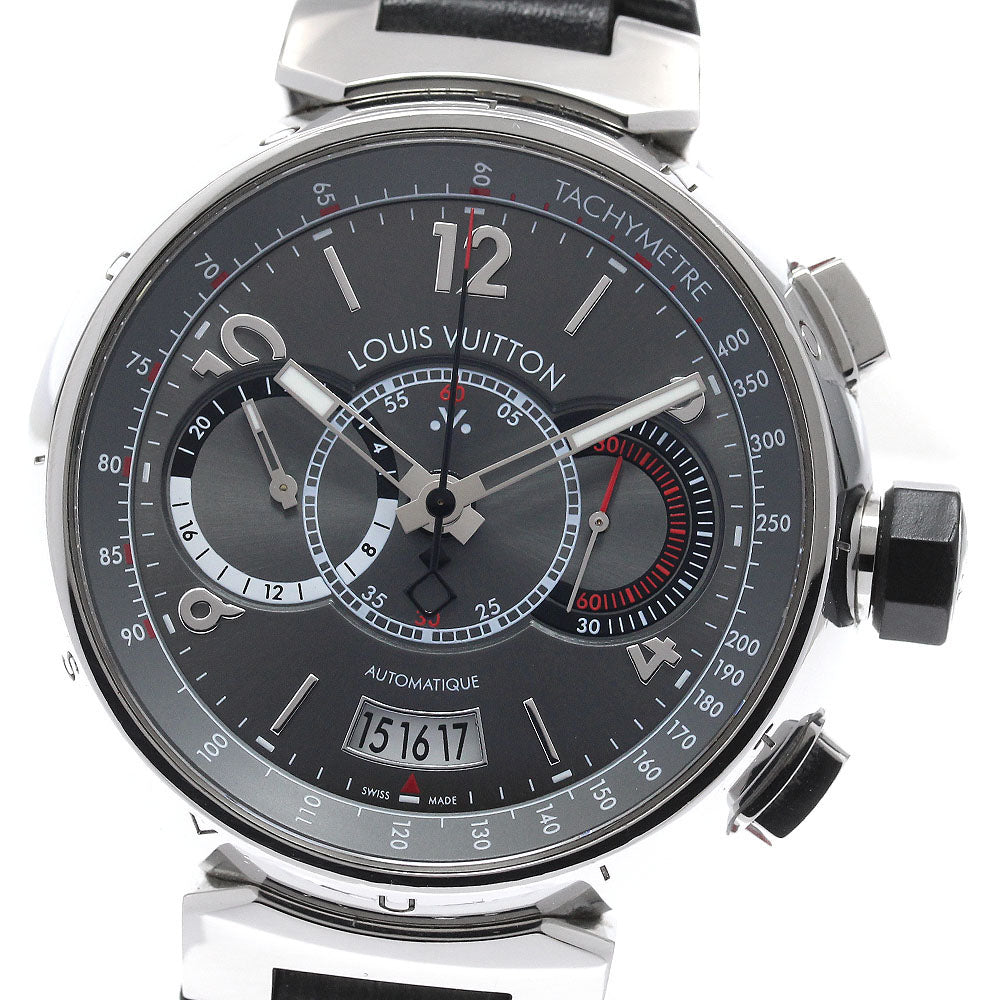 LOUIS VUITTON Tambour Chronograph Voyage Q102N Automatic Men's Watch_945802