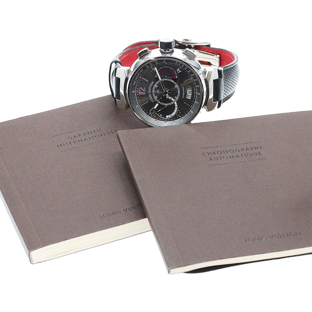 LOUIS VUITTON Tambour Chronograph Voyage Q102N Automatic Men's Watch_945802