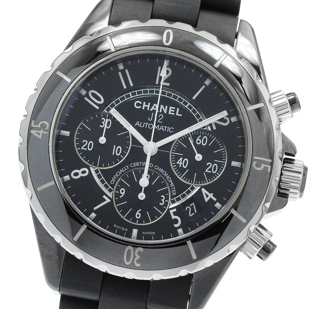 CHANEL J12 H0939 Black ceramic chronograph Automatic Men's Watch_945827