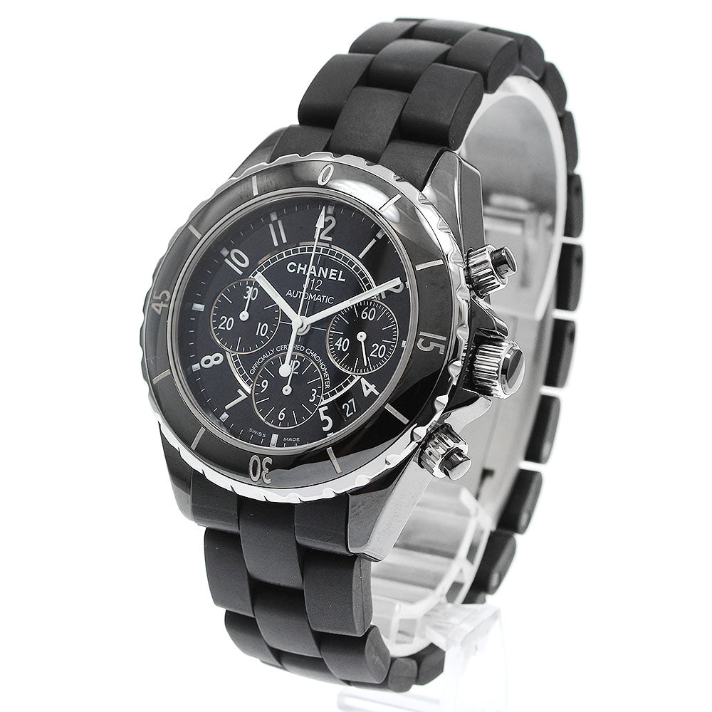 CHANEL J12 H0939 Black ceramic chronograph Automatic Men's Watch_945827
