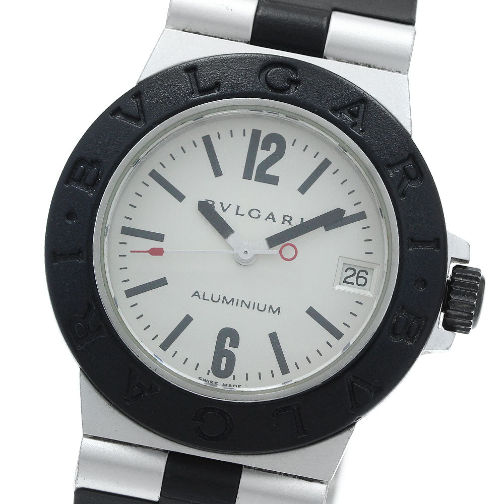 BVLGARI aluminum AL32A Date Silver Dial Quartz Boy's Watch_945834