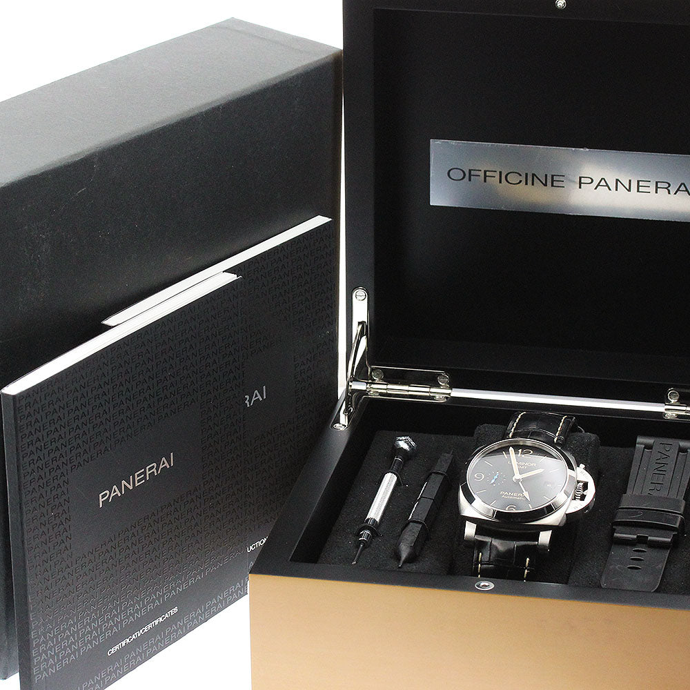 PANERAI Luminor 1950 Acciaio PAM01320 GMT date black Dial Automatic Men's Watch_945849