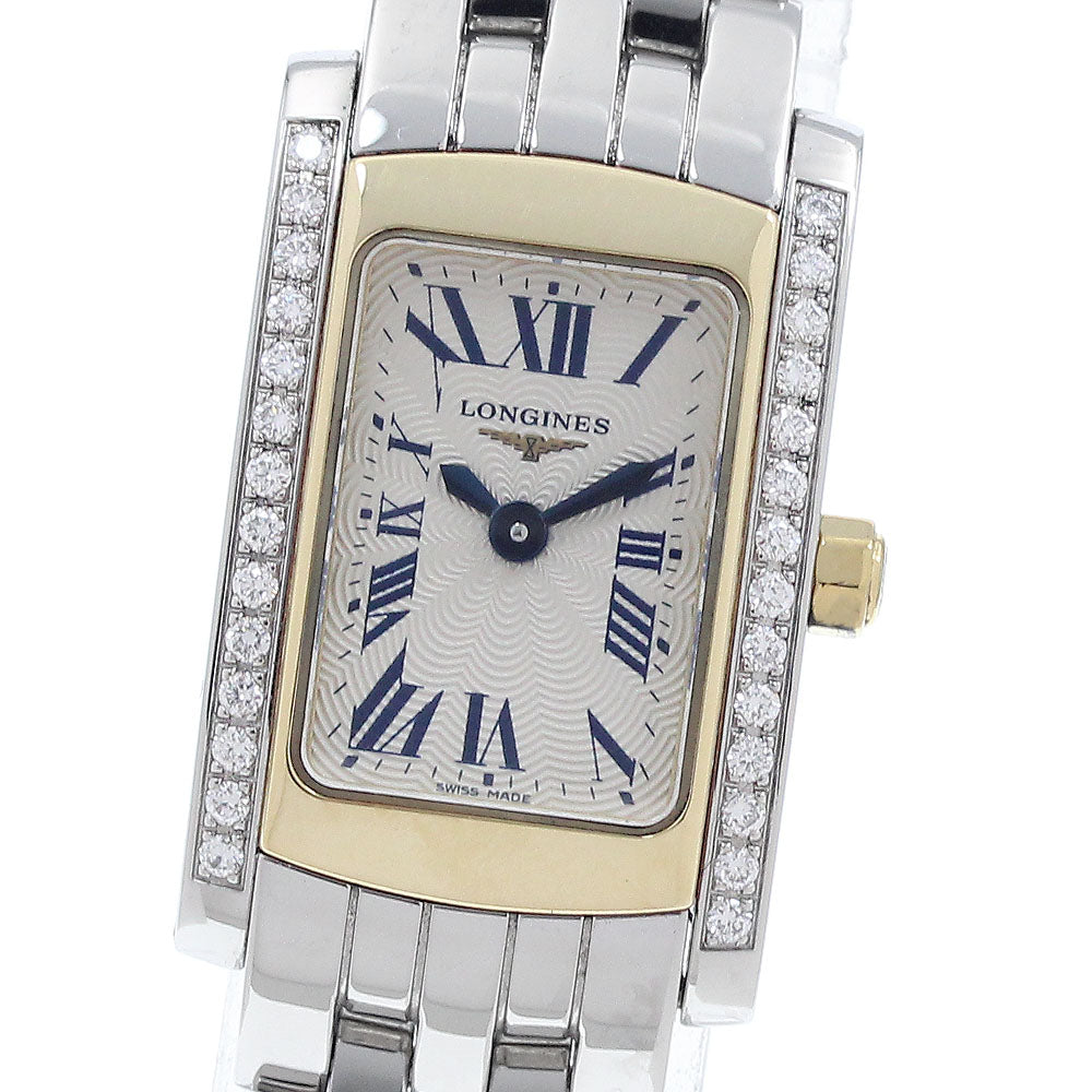 LONGINES Dolce Vita L5.158.5 Side diamond Beige Dial Quartz Ladies Watch_945866