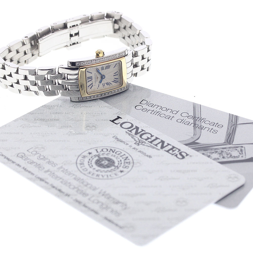 LONGINES Dolce Vita L5.158.5 Side diamond Beige Dial Quartz Ladies Watch_945866
