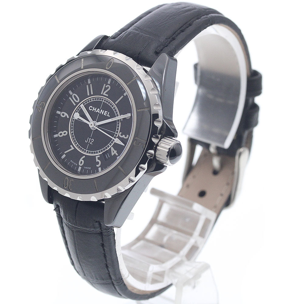 CHANEL J12 H0680 Black ceramic date black Dial Quartz Ladies Watch_945899