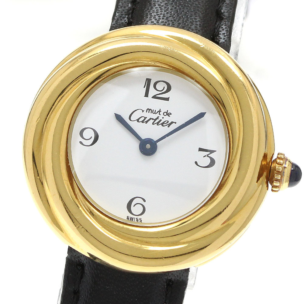 CARTIER Must Trinity W1010844 SV925 Vermeil white Dial Quartz Ladies_945911