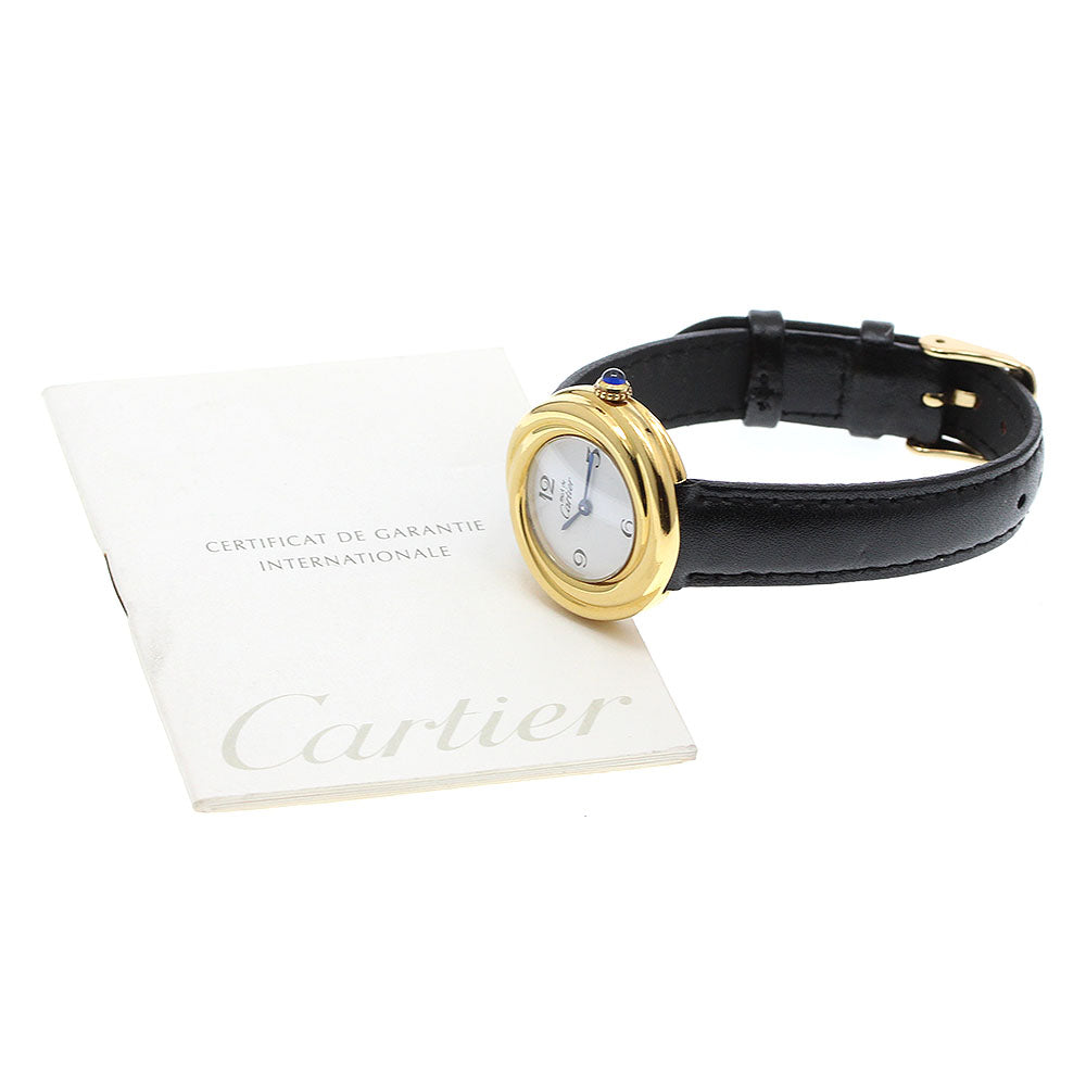 CARTIER Must Trinity W1010844 SV925 Vermeil white Dial Quartz Ladies_945911