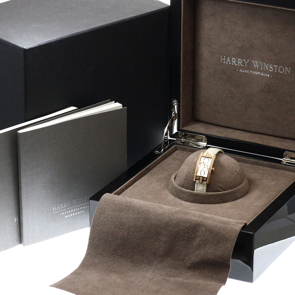 HARRY WINSTON Avenue C Mini 332/LQRL.W/D3.1 K18PG diamond bezel Silver Dial Quartz Ladies Watch_945952
