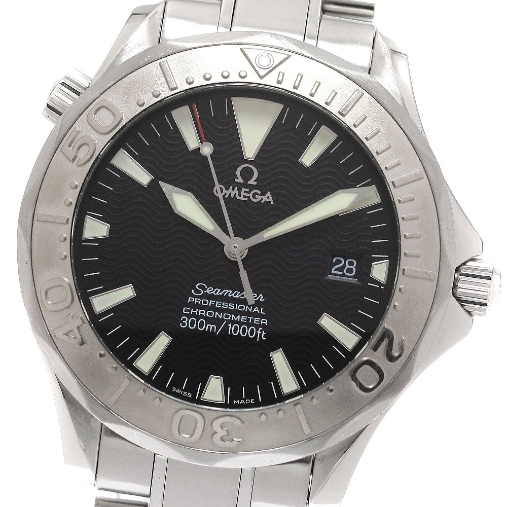 OMEGA Seamaster300 2230.50 WG bezel date black Dial Automatic Men's Watch_945956