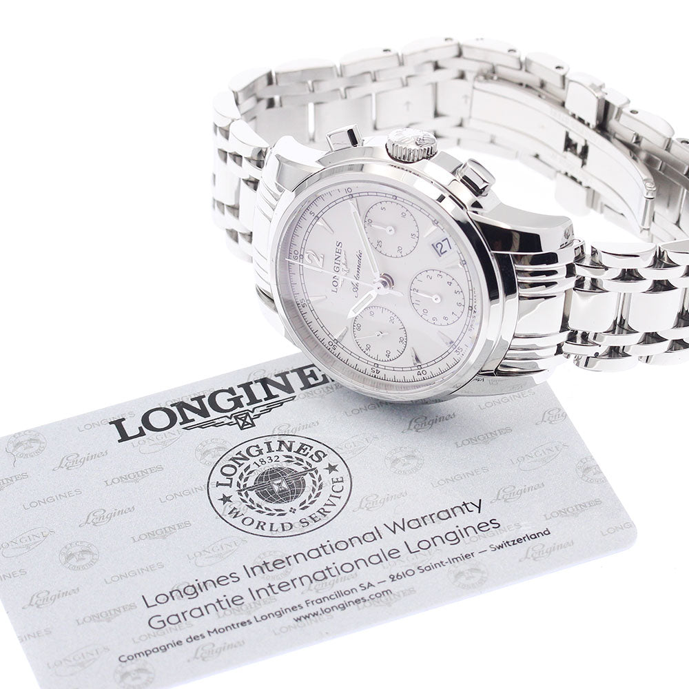 LONGINES Santimier chronograph L2.753.4 Date white Dial Automatic Men's_945966