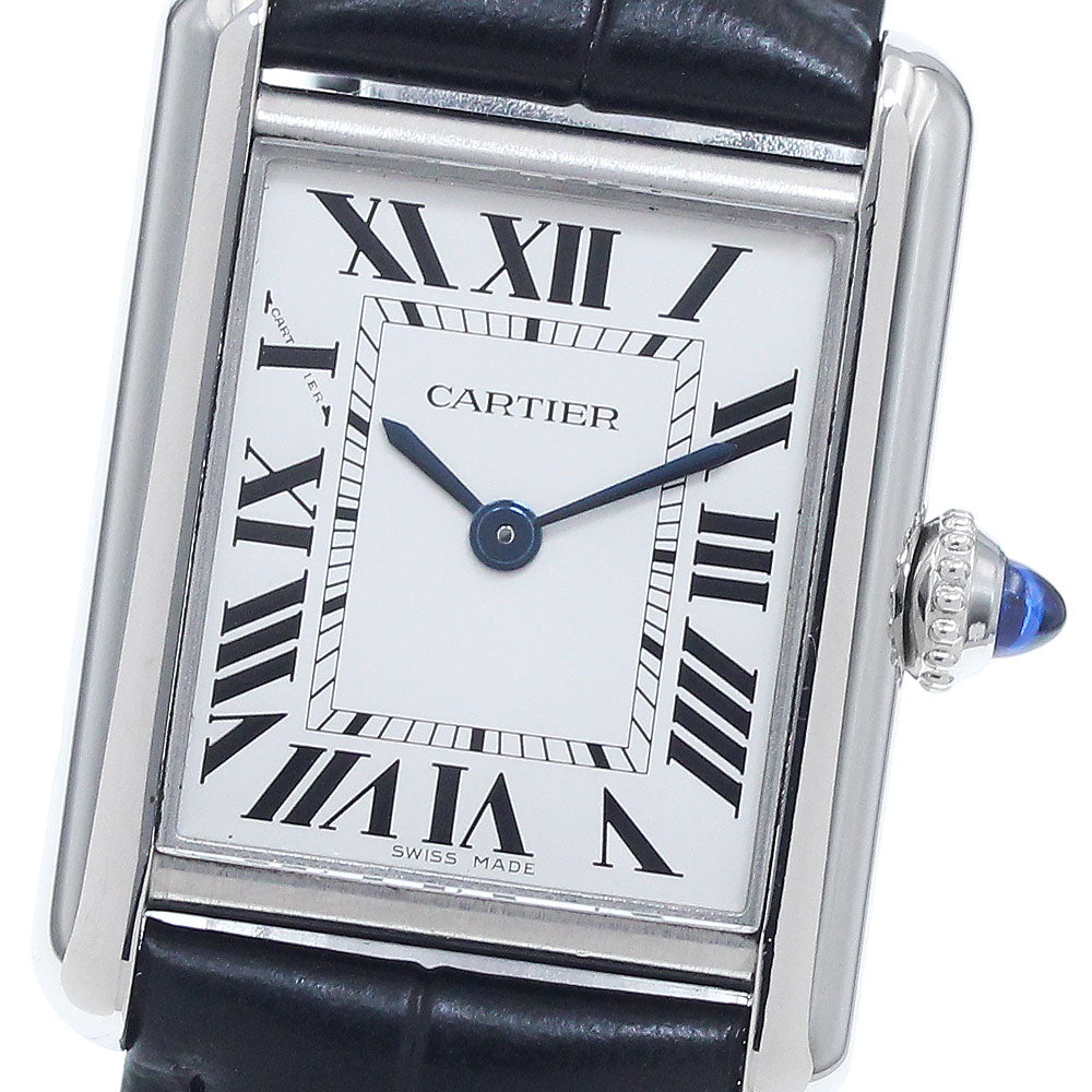 CARTIER tank mast SM WSTA0060 Silver Dial Solar Powered Ladies Watch_945968