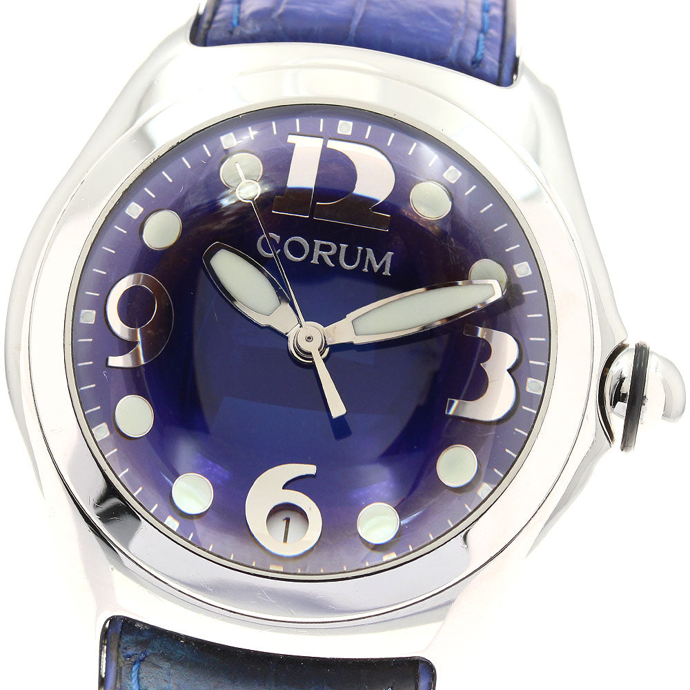 CORUM bubble 163.150.20 Date blue Dial Quartz Men's Watch_945980