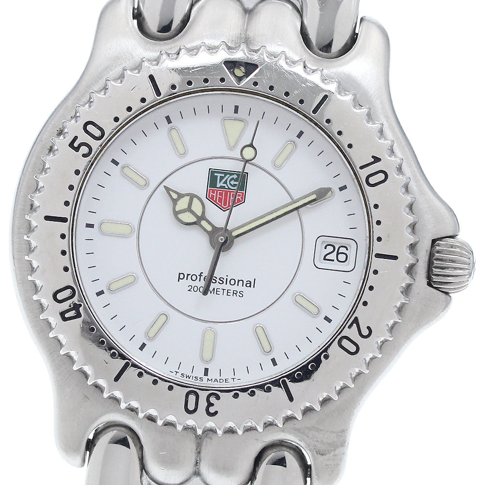 TAG HEUER S/el WG1112-K0 Date white Dial Quartz Men's Watch_946567