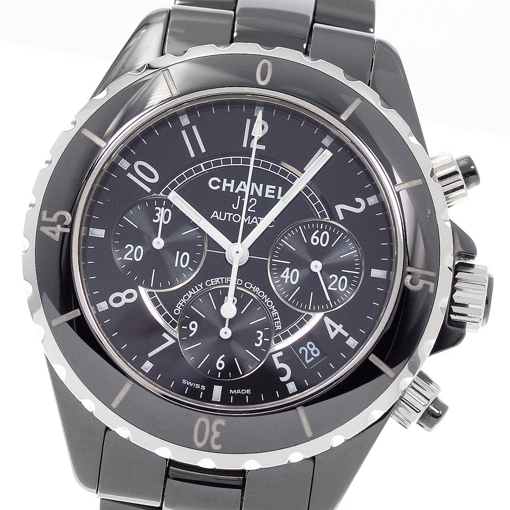 CHANEL J12 41MM H0940 Black ceramic chronograph black Dial Automatic Men's Watch_946599