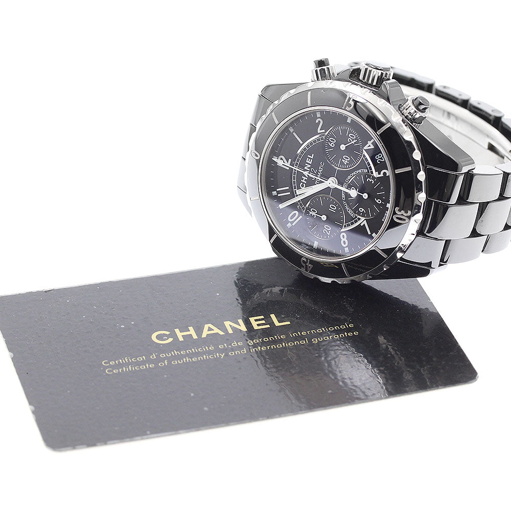 CHANEL J12 41MM H0940 Black ceramic chronograph black Dial Automatic Men's Watch_946599