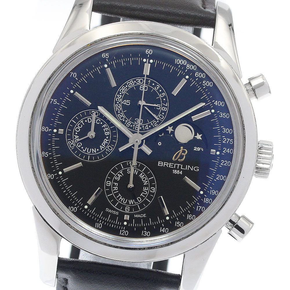 BREITLING Transocean A19310 Chronograph black Dial Automatic Men's Watch_946636