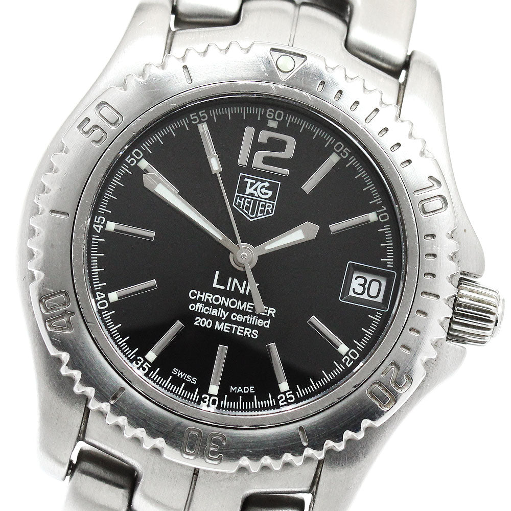 TAG HEUER Link WT5210 Chronometer Date Black Dial Automatic Men's Watch_946640