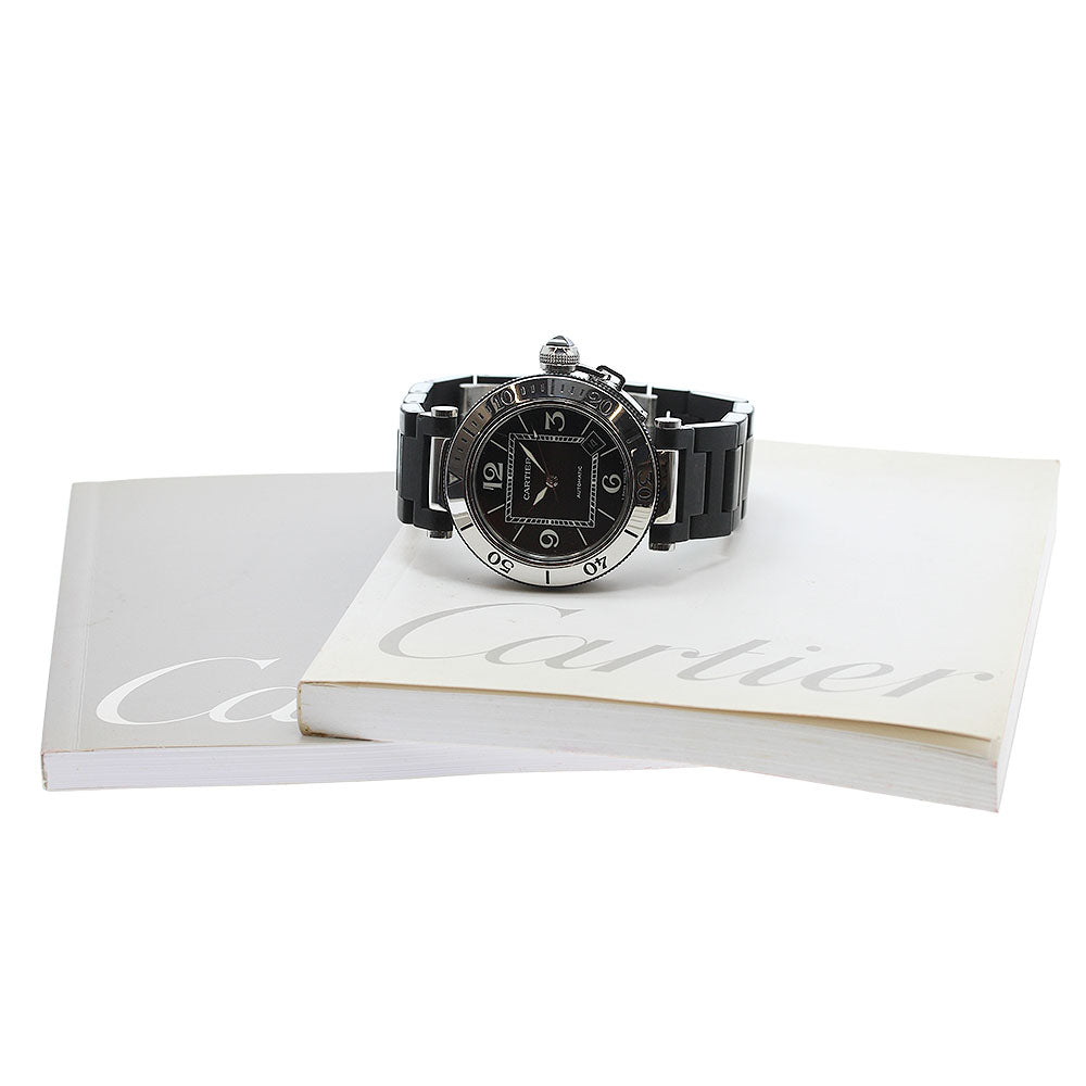 CARTIER Pacha Sea timer W31077U2 Date Black Dial Automatic Men's Watch_960037
