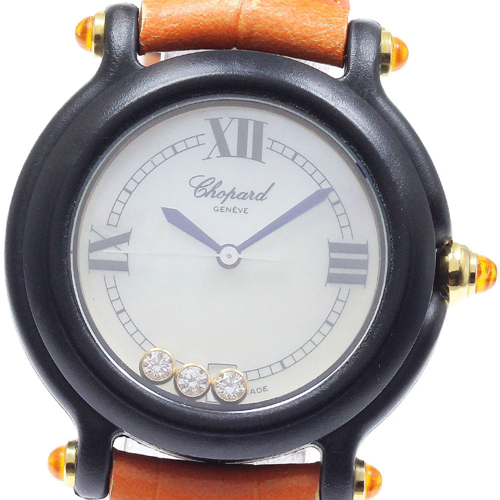 Chopard Be happy 27/7777 3P diamond date White shell Dial Quartz Ladies Watch_946662