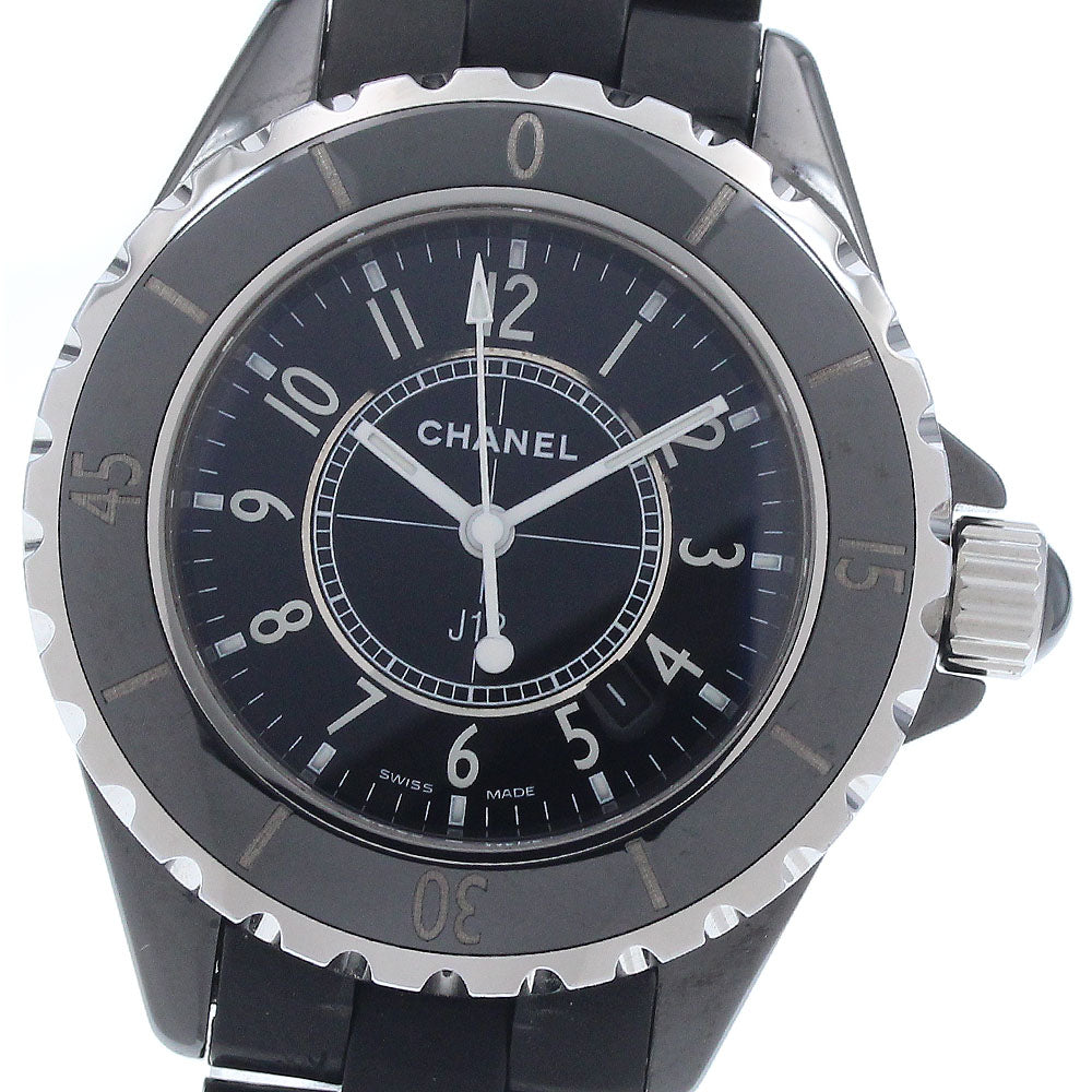 CHANEL J12 H0681 Black ceramic date black Dial Quartz Ladies Watch_946665