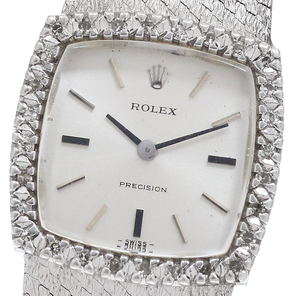 ROLEX Precision 2611 Diamond bezel cal.1400 Silver Dial Hand Winding Ladies Watch_946671