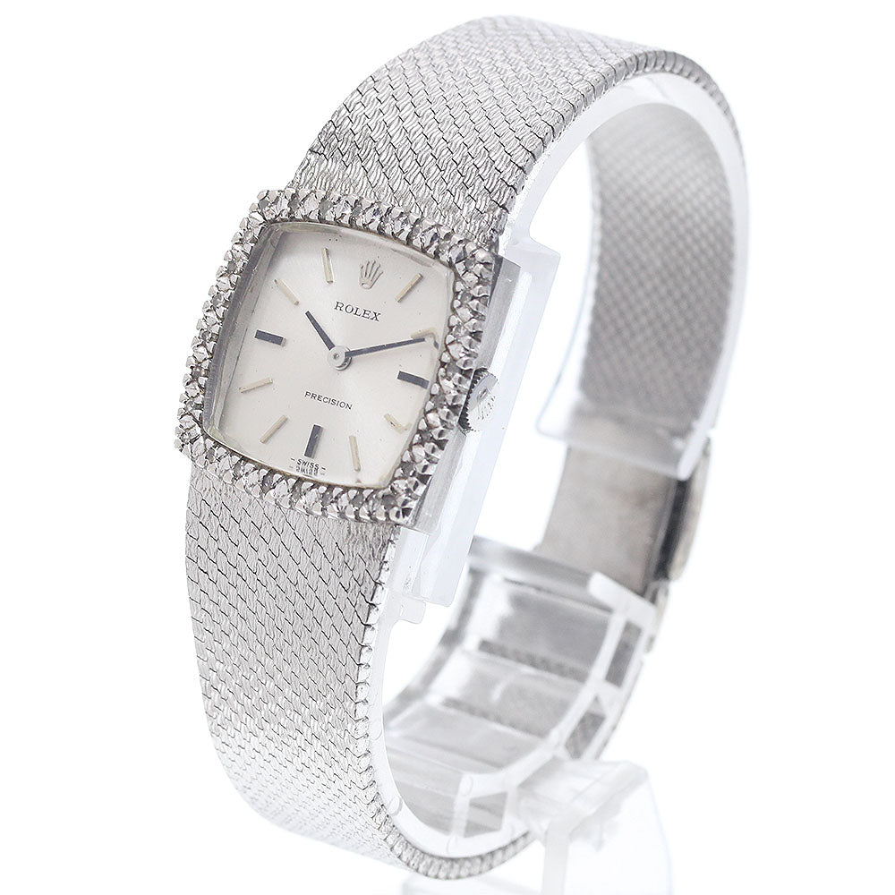 ROLEX Precision 2611 Diamond bezel cal.1400 Silver Dial Hand Winding Ladies Watch_946671