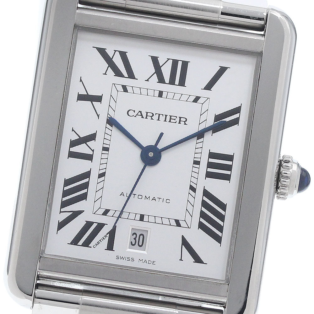 CARTIER Tank solo XL W5200028 Date Silver Dial Automatic Men's Watch_946704