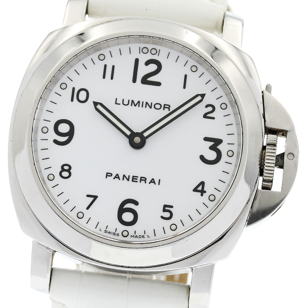 PANERAI Luminor base PAM00114 white Dial Hand Winding Men's Watch_946716
