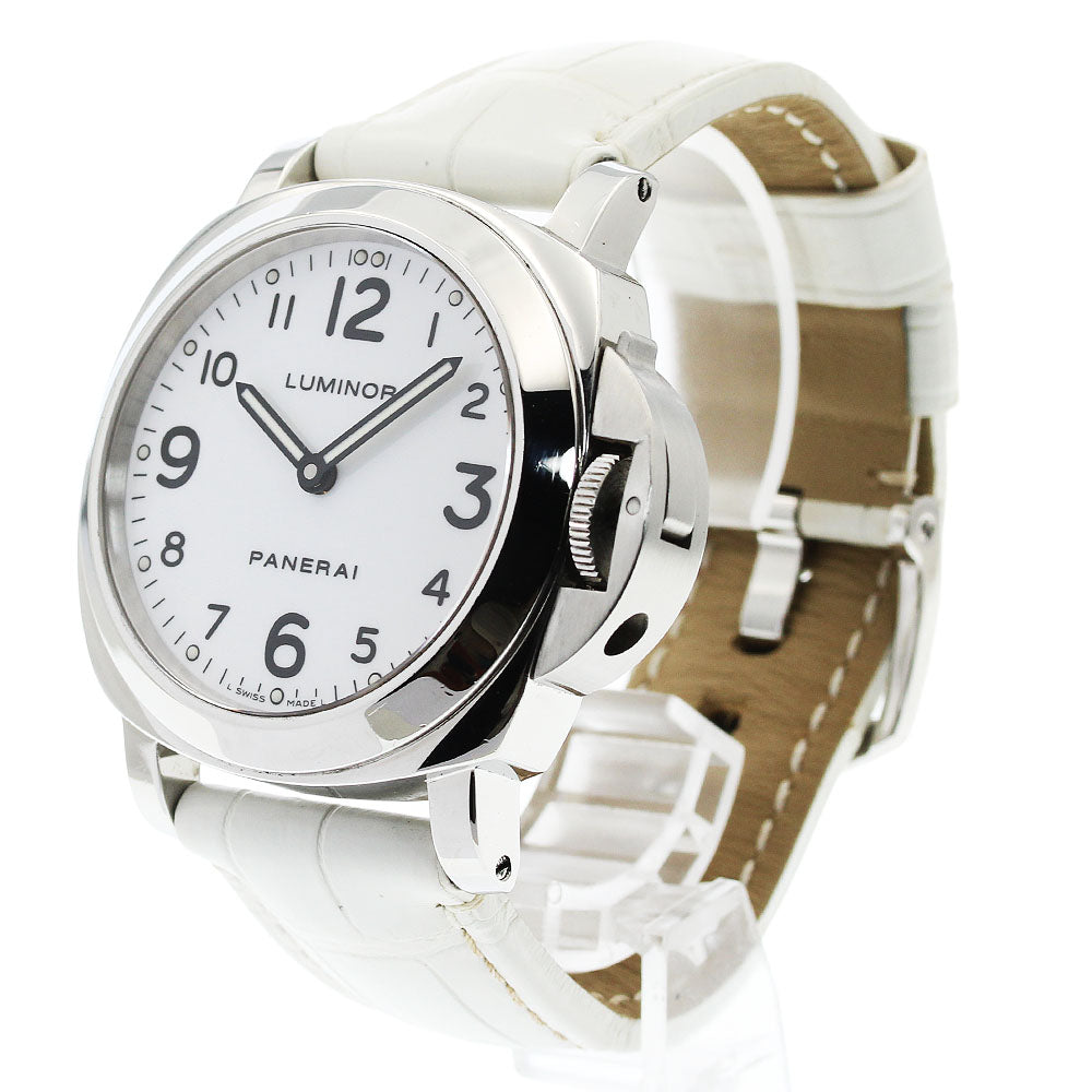 PANERAI Luminor base PAM00114 white Dial Hand Winding Men's Watch_946716