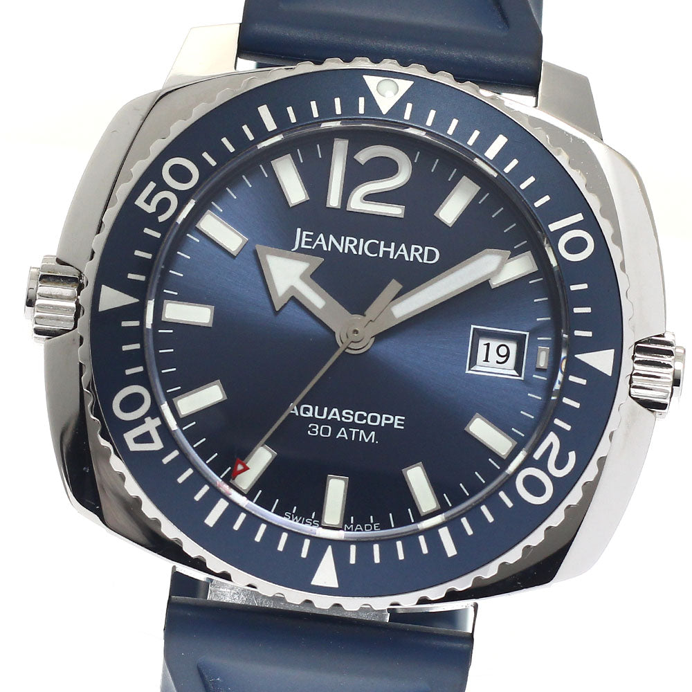 JEANRICHARD aquascope 60140-11-41C-AC4D Date blue Dial Automatic Men's Watch_946737
