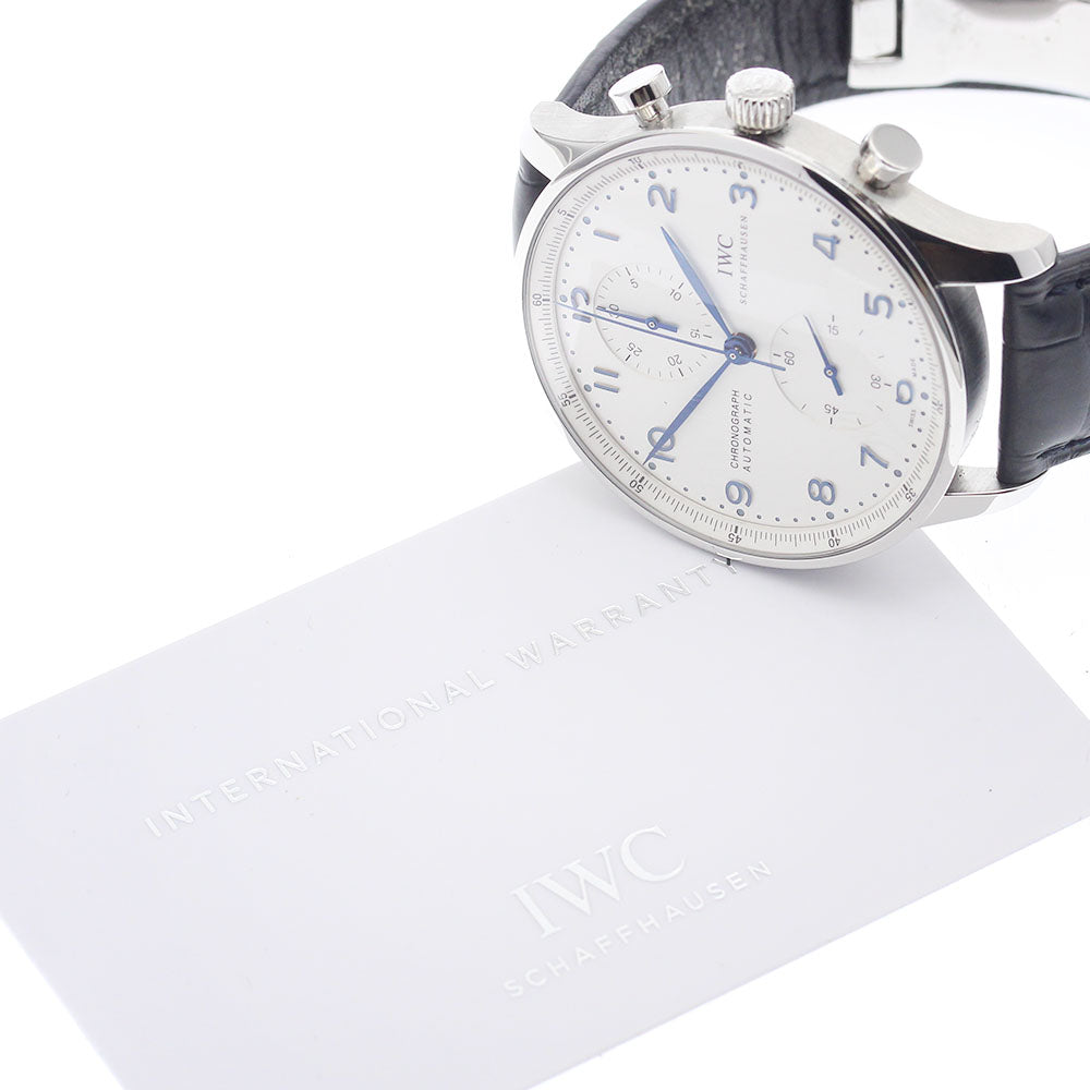 IWC SCHAFFHAUSEN Portugese IW371446 Chronograph Small Seconds Silver Dial Automatic Men's Watch_946749