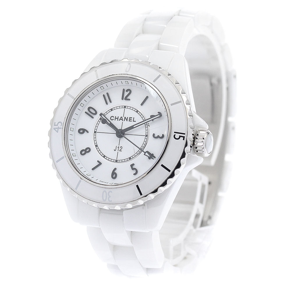 CHANEL J12 H5698 White Ceramic white Dial Quartz Ladies Watch_946756