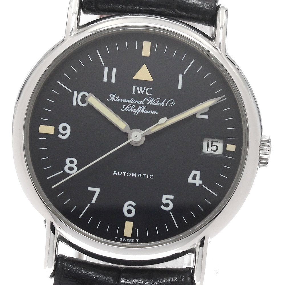 IWC SCHAFFHAUSEN Portofino IW351315 Date black Dial Automatic Boy's Watch_946765