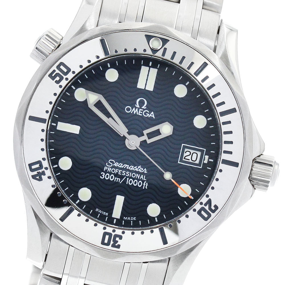 OMEGA Seamaster300 2562.80 Date Navy Dial Quartz Boy's Watch_946807
