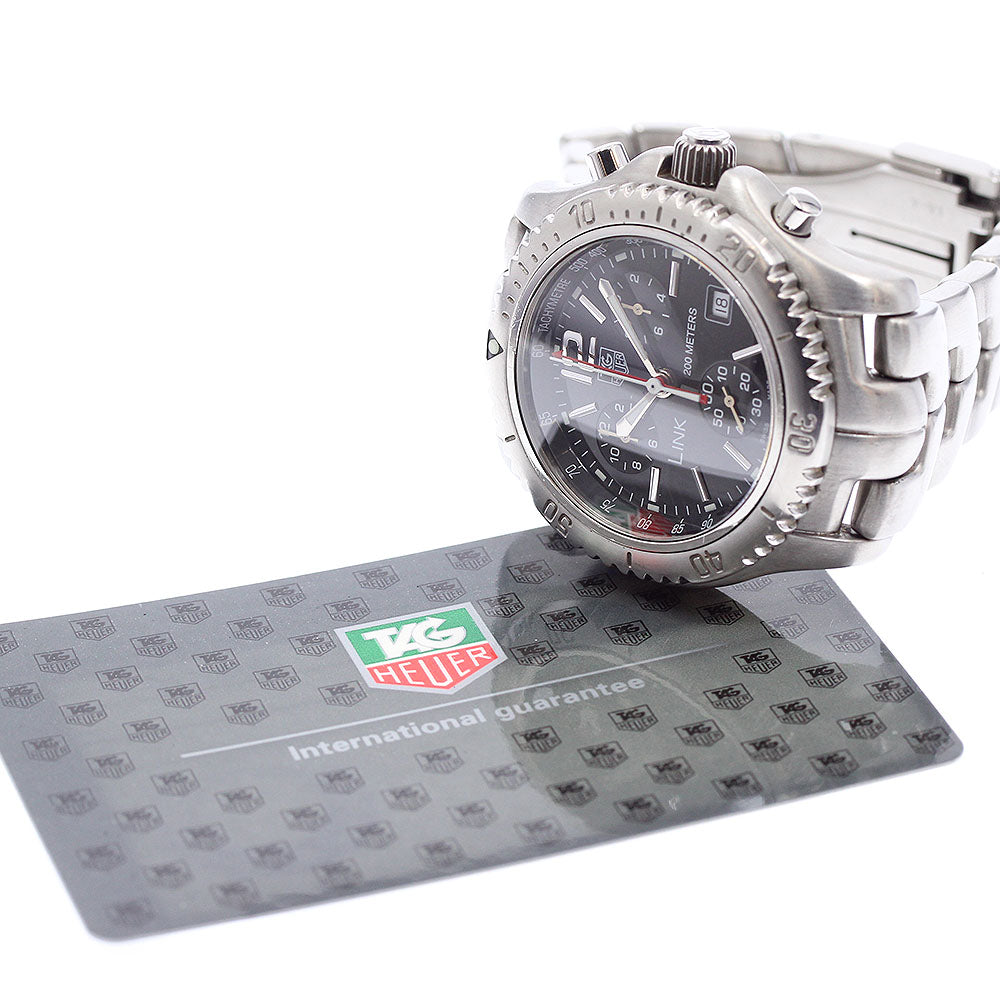 TAG HEUER Link CT1111-0 Date Chronograph black Dial Quartz Men's Watch_946810