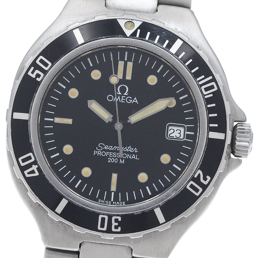 OMEGA Seamaster200M Date Black Dial Quartz Men's Watch_946812