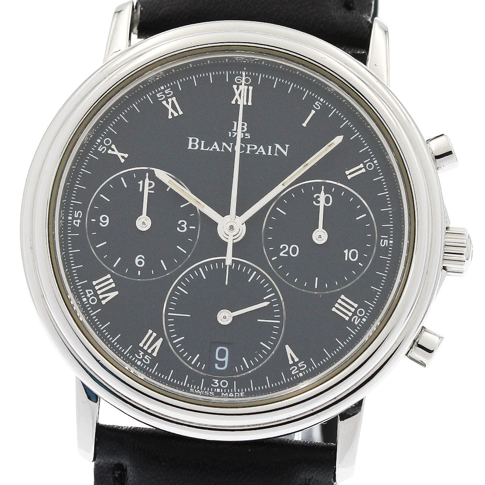 Blancpain Villeret 1185-1140-55 Chronograph Navy Dial Automatic Men's_946848