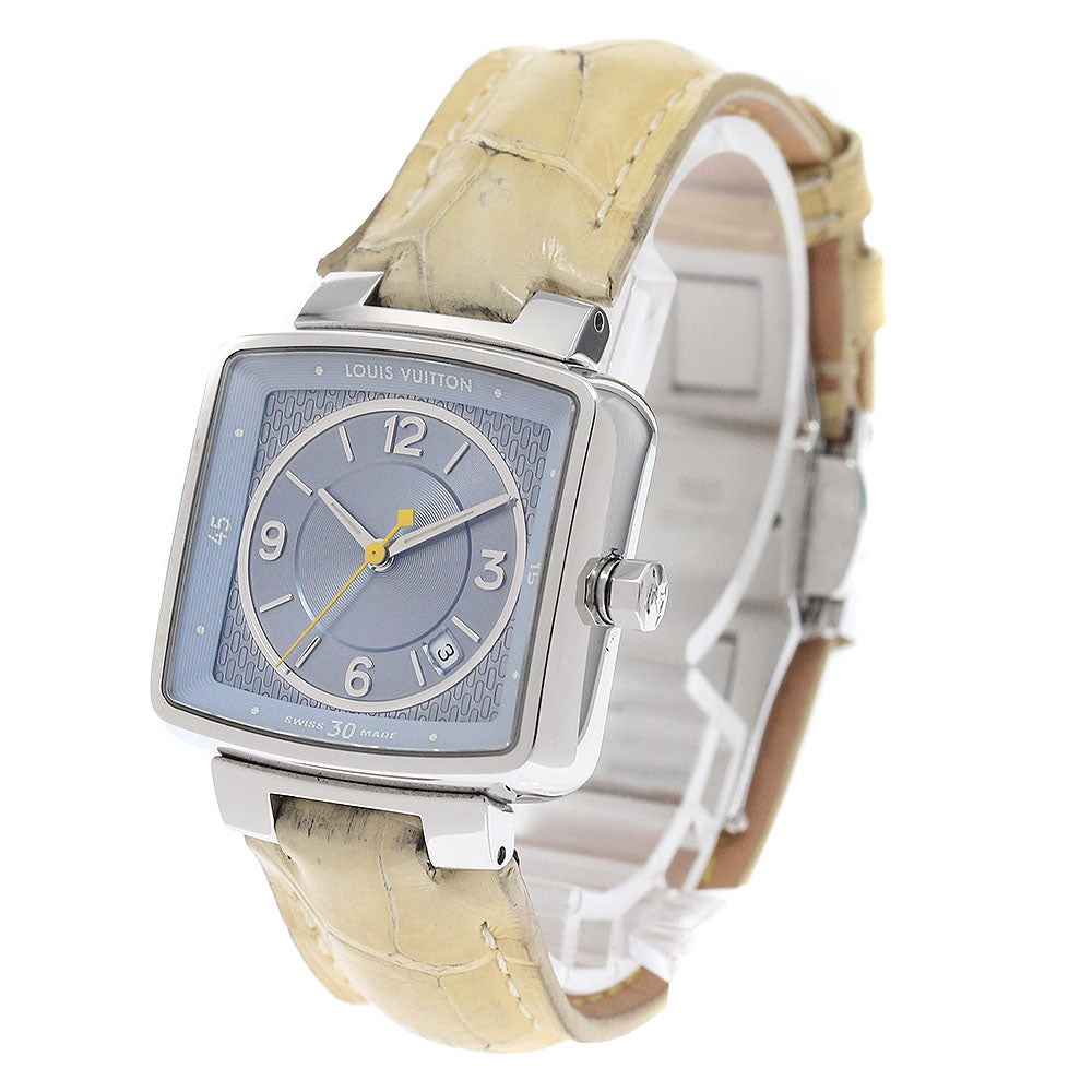 LOUIS VUITTON Tambour Speedy Q2211 Date Light blue Dial Quartz Ladies Watch_946874