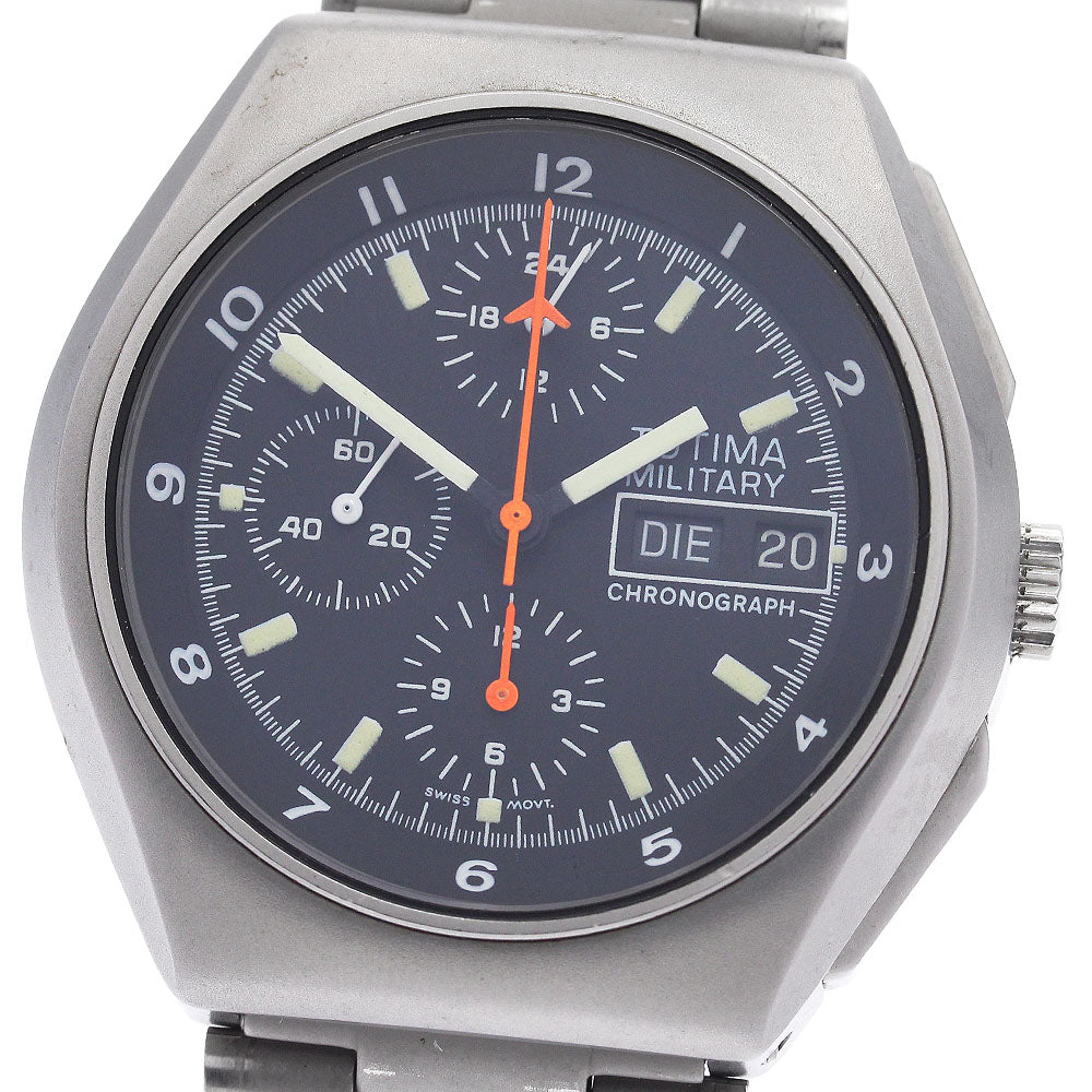 TUTIMA military chronograph Day date black Dial Automatic Men's Watch_946878