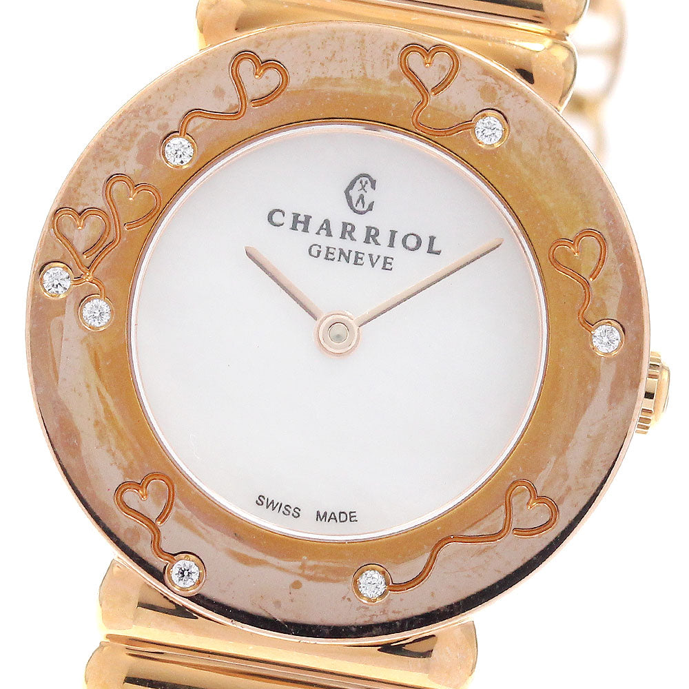 CHARRIOL Saint Tropez 028BHP.540.552S 7P Diamond Bezel White shell Dial Quartz Ladies Watch_946898