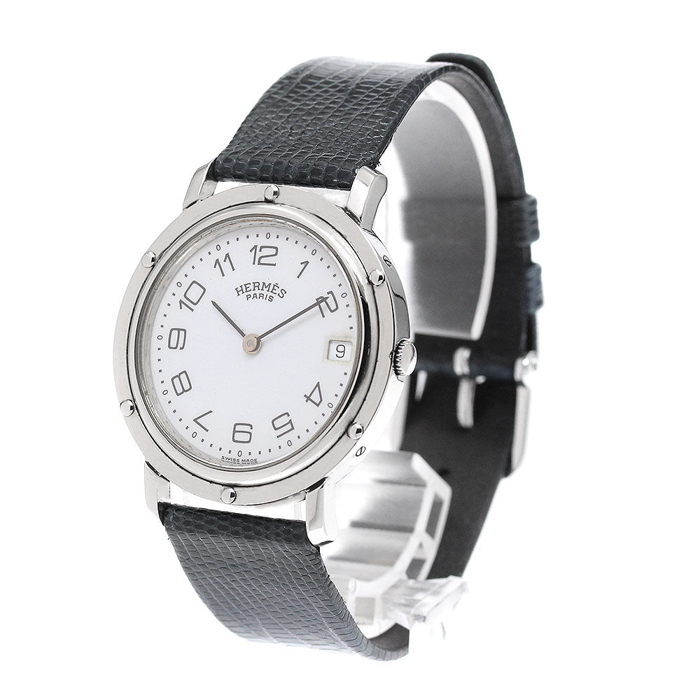 HERMES Clipper Date white Dial Quartz Men's Watch_946902